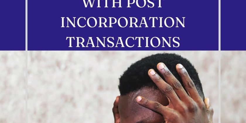 How Mr. Herbert’s Company Ended-up In Serious Debt Issues Due to Non-compliance With Post Incorporation Transactions